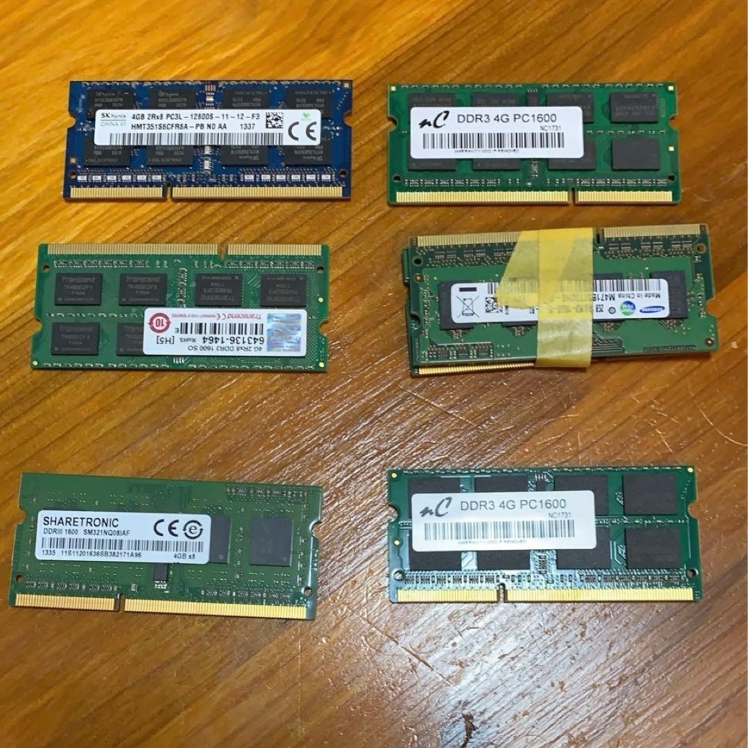 Set of 6 Memory Modules RAM 6 Sticks Total Capacity Unknown