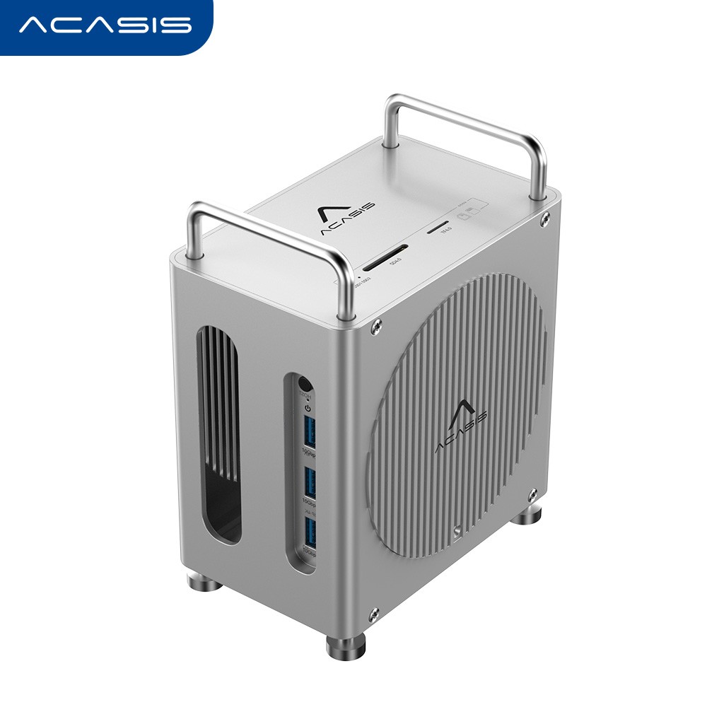 ACASIS USB4 Mac Mini M4 SSD Dock Dual M.2 NVMe 16TB DP USB-A Card Reader