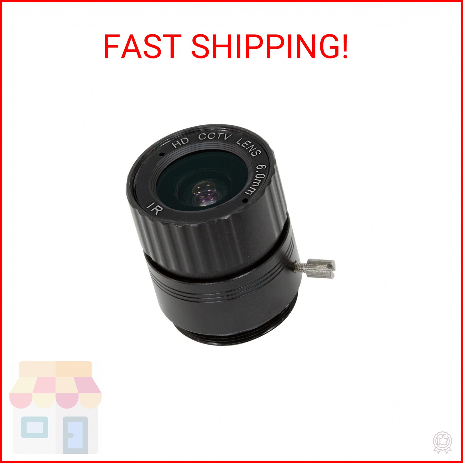 Arducam Lens for Raspberry Pi HQ Camera, Wide Angle CS-Mount Lens, 6mm Focal Len