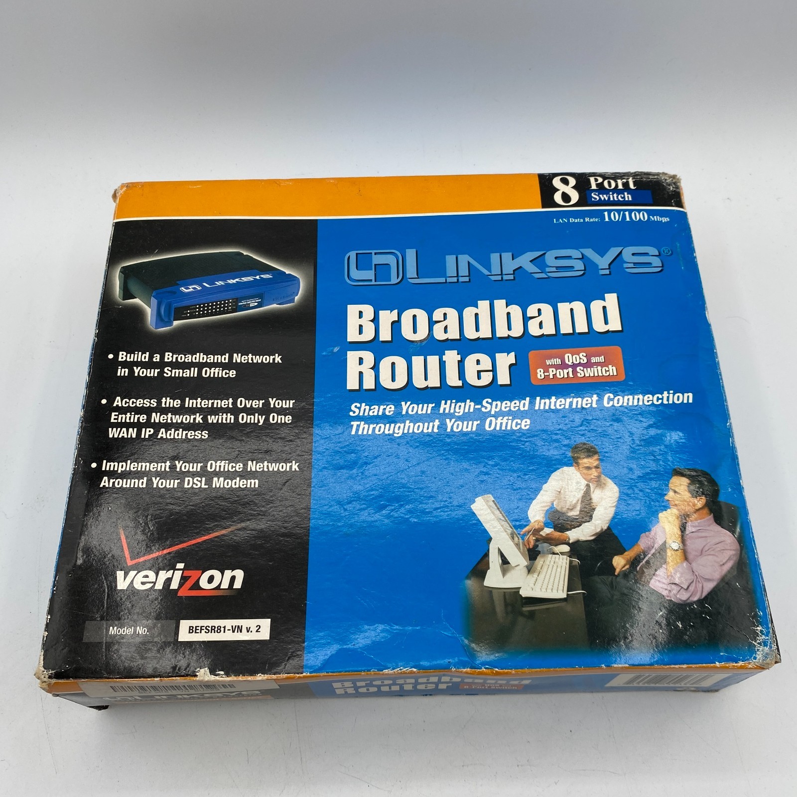 Linksys BEFSR81-VN v.2 Broadband Business Router 8-Port Switch QoS 10/100 Mbps