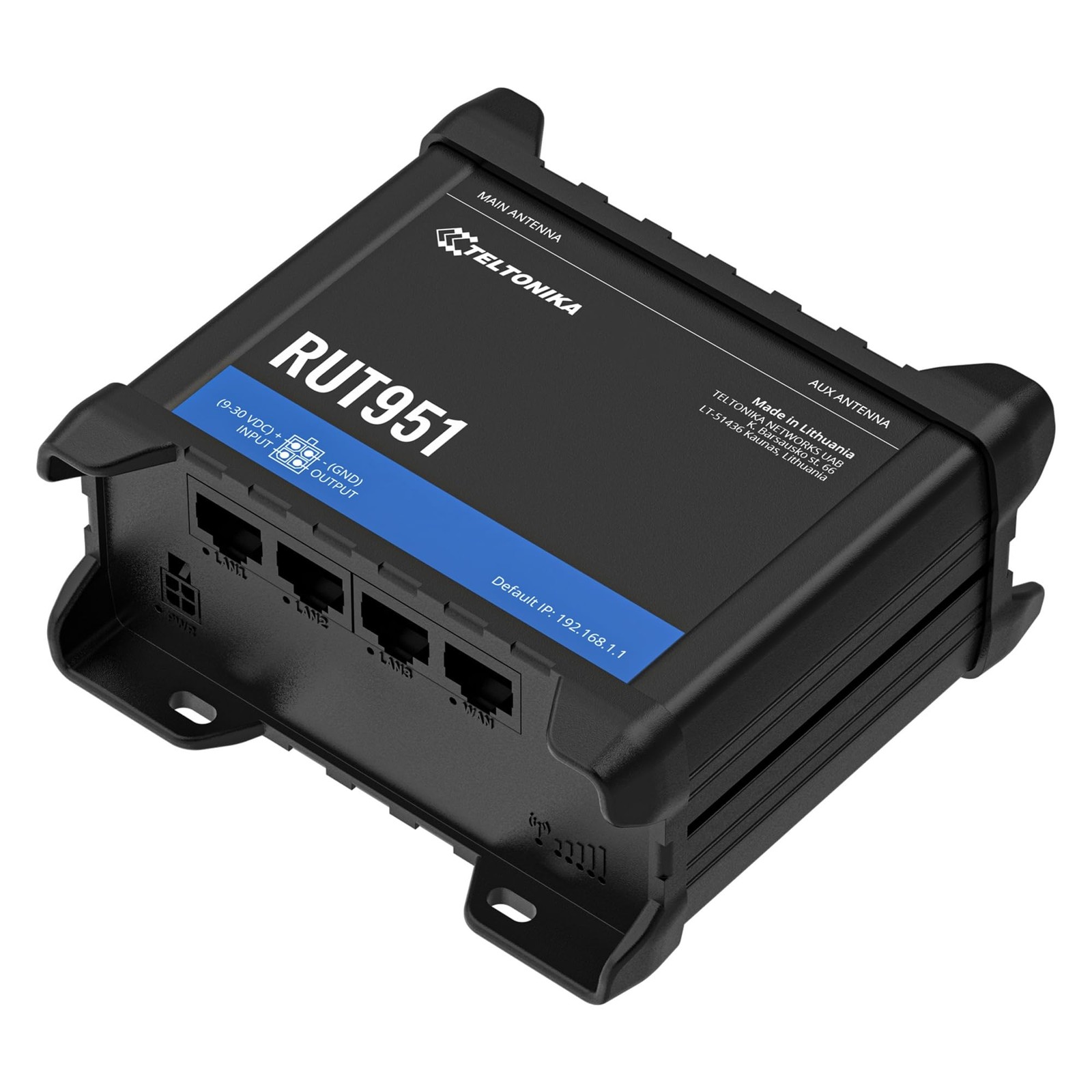 Teltonika Networks RUT951A10P00 Industrial PoE+ 4G LTE Dual-SIM Cellular Router