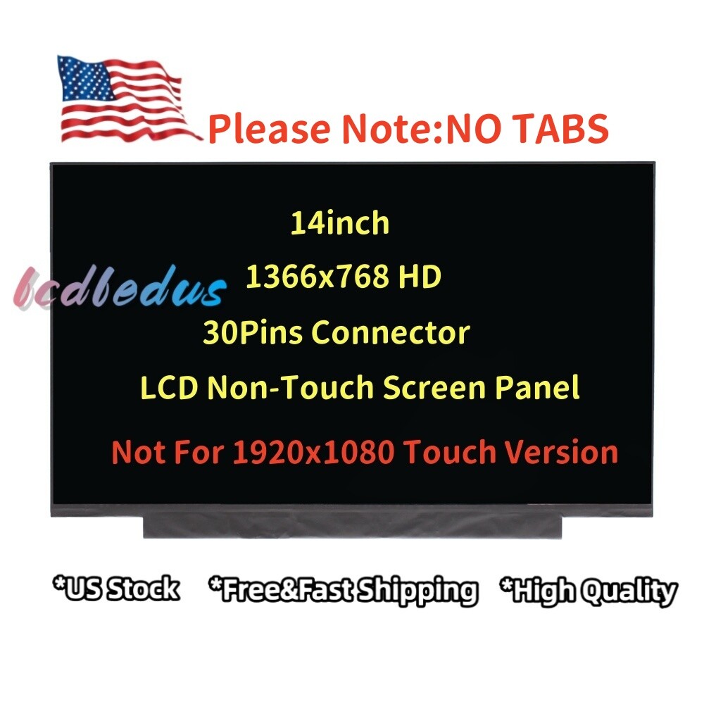 14'' For HP 14-DK1013DX 30 Pins Screen Non-Touch Replacement HD LCD LED Display