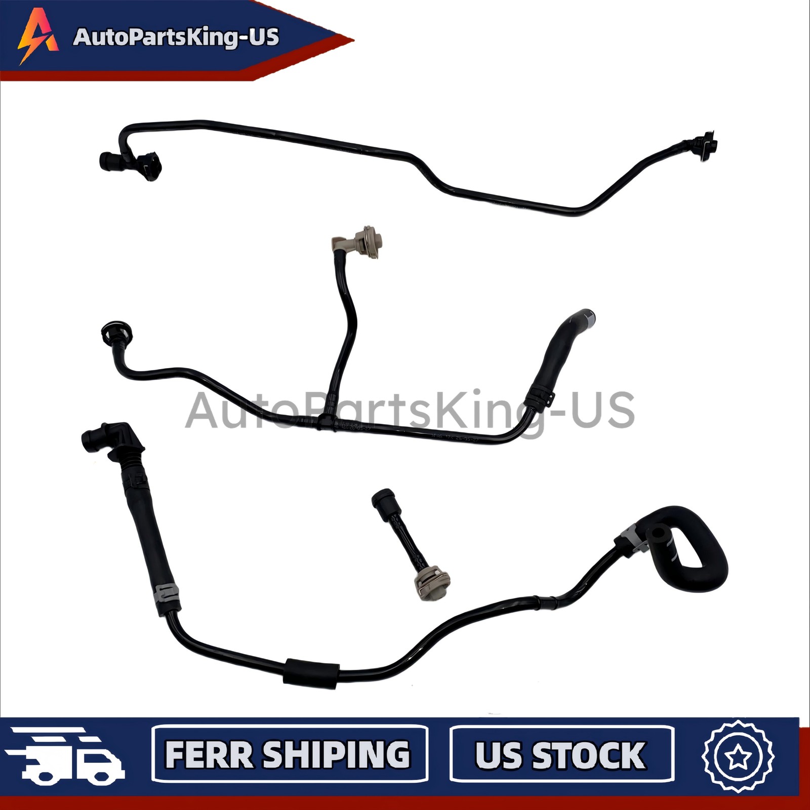 4 Set NEW For Audi Coolant Radiator Reservoir Tank Overflow Hose 8W0121081BL