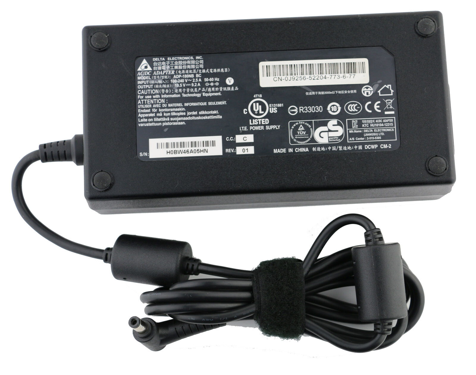 Original AC Adapter Charger MSI GS65 Stealth-1667 Stealth-1668 19.5V 9.2A 180W