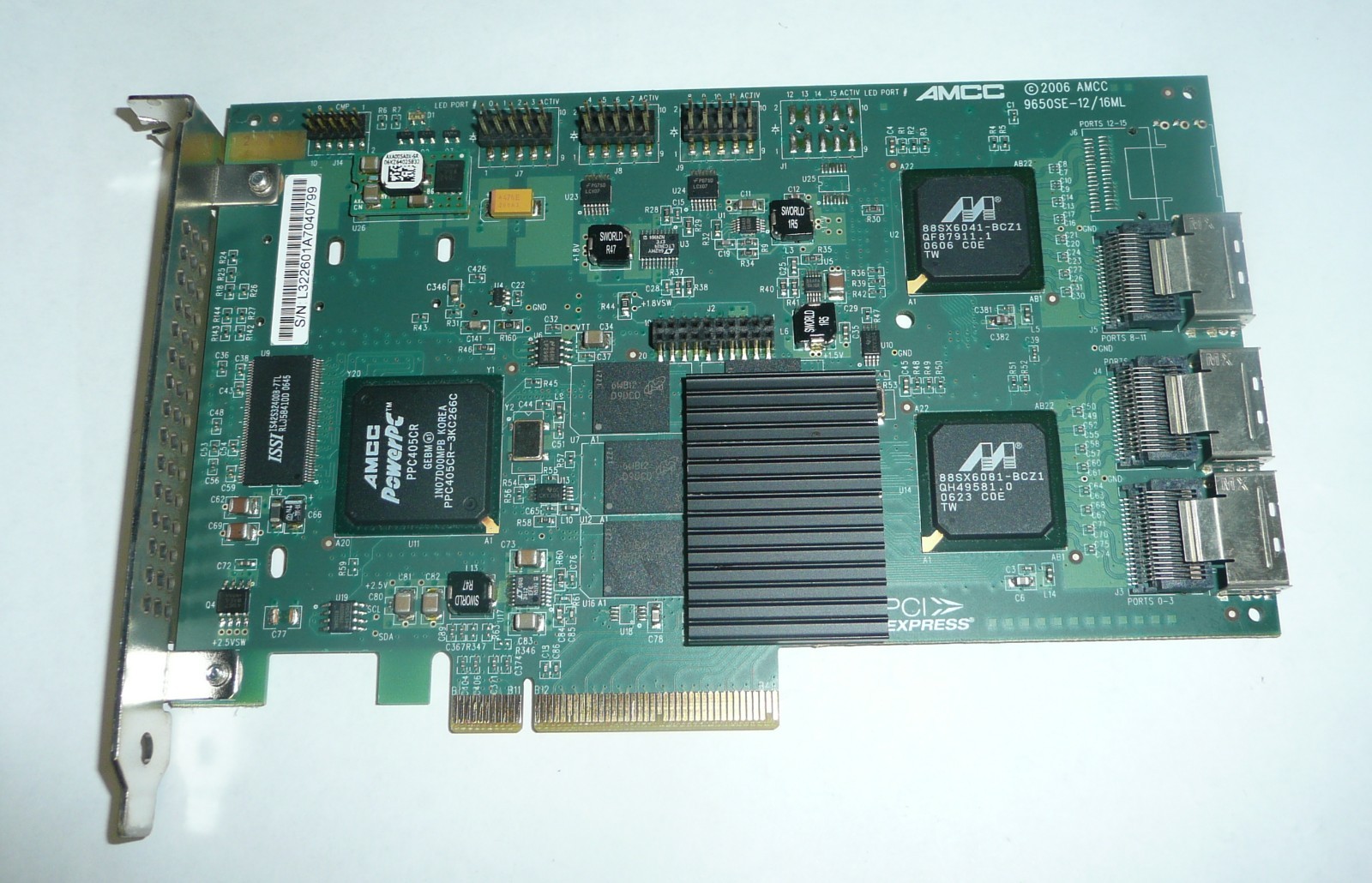 AMCC 9650SE-12ML LSI 12 Port SATA II Raid Controller - 700-3226-20J - No Battery