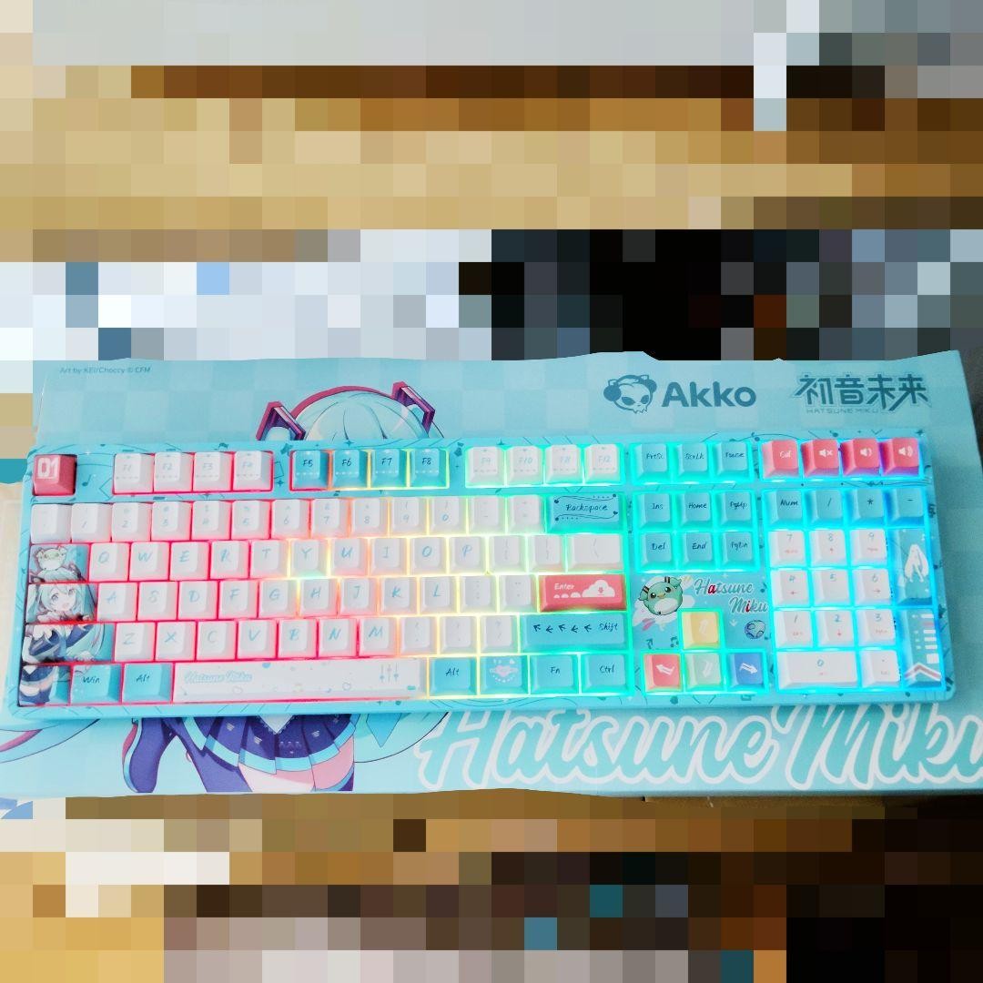 Akko Hatsune Miku Mechanical Gaming Keyboard Rgb Led Wireless Pbt
