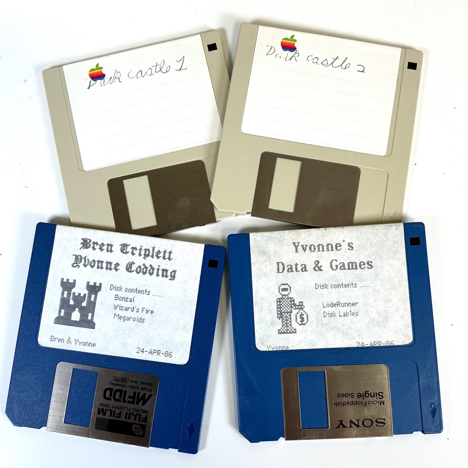 Assorted Software Apple Macintosh 1986 Vtg Computer Games Bonzai Dark Castle