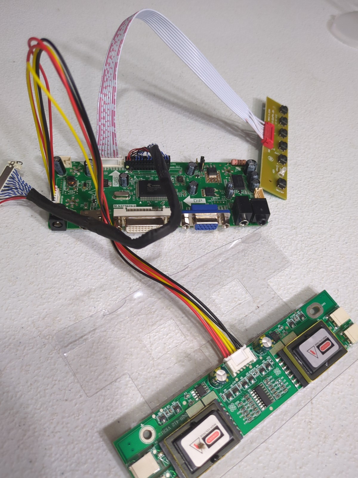 HDMI+DVI+VGA LCD Lvds Controller Board Driver Kit With Inverter DP-04-22001 REV1