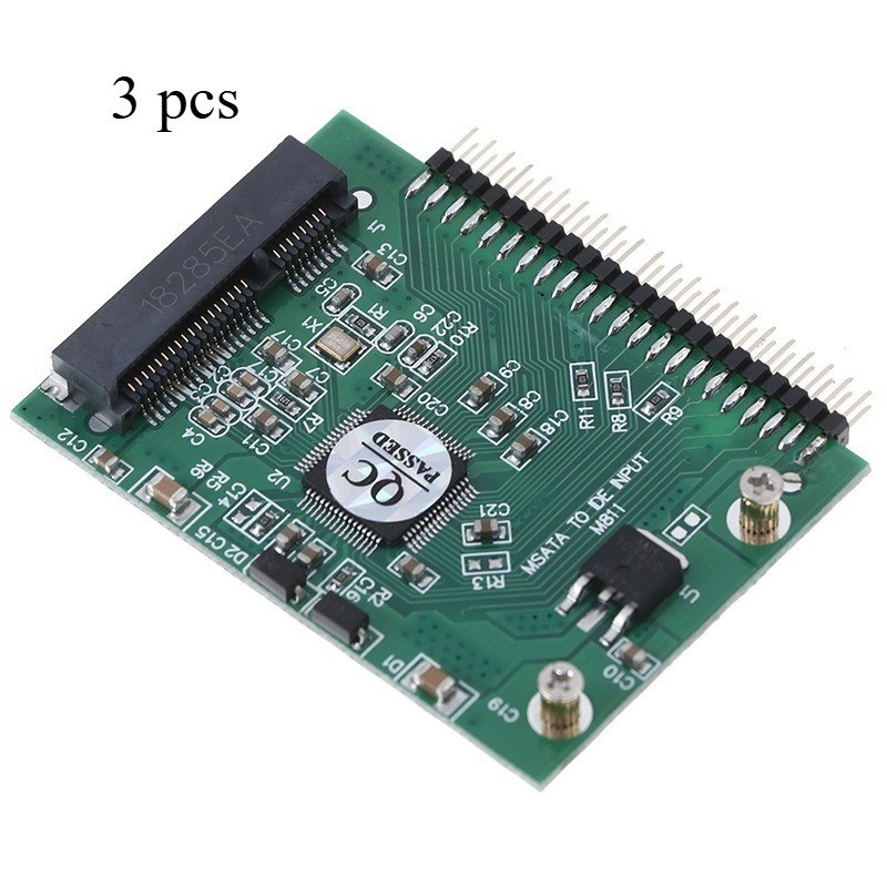 3 PCS Mini SATA mSATA PCI-E SSD to 1.8"  Micro SATA Adapter Converter Card 5v