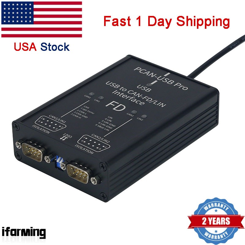 PCAN-USB Pro FD 2-Channel USB to CAN FD/LIN Adapter 12Mbit/s for Vector CANoe