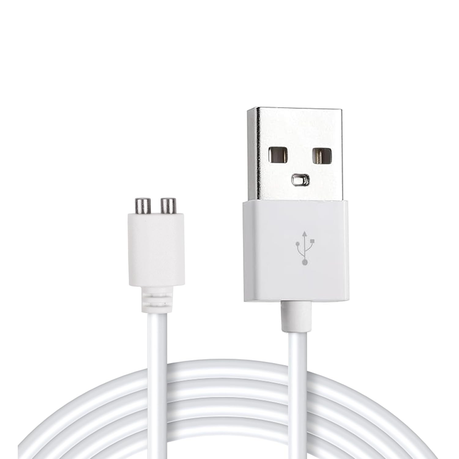 Universal Magnetic USB DC Charger Cable 2 Pin 5mm Cord,Replacement 5mm, White