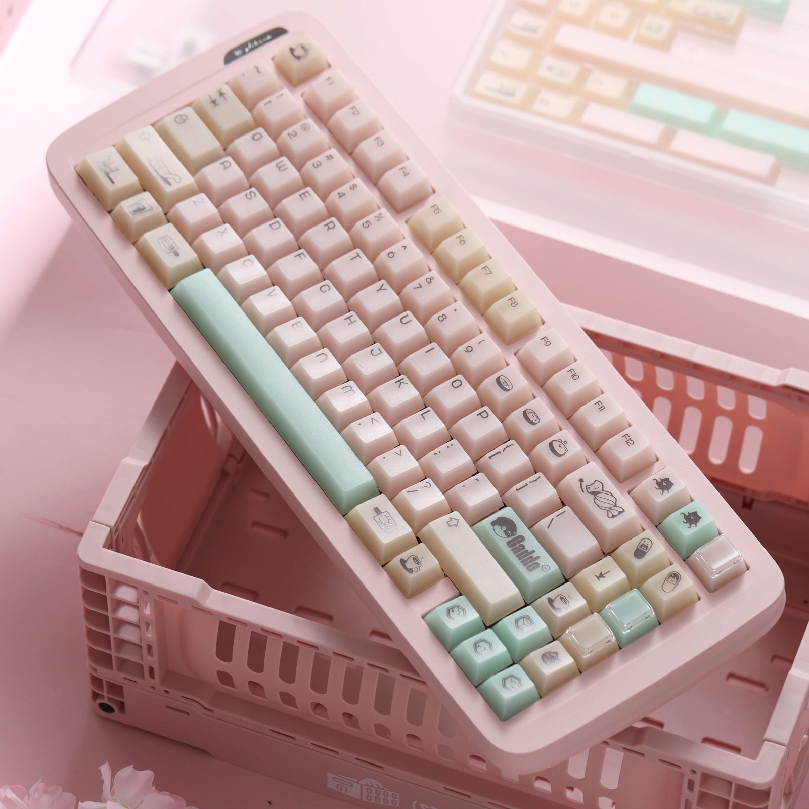 Keybyelab Meowdou Mist Clear Keycaps(116Keys,Cherry Profile,PBT)