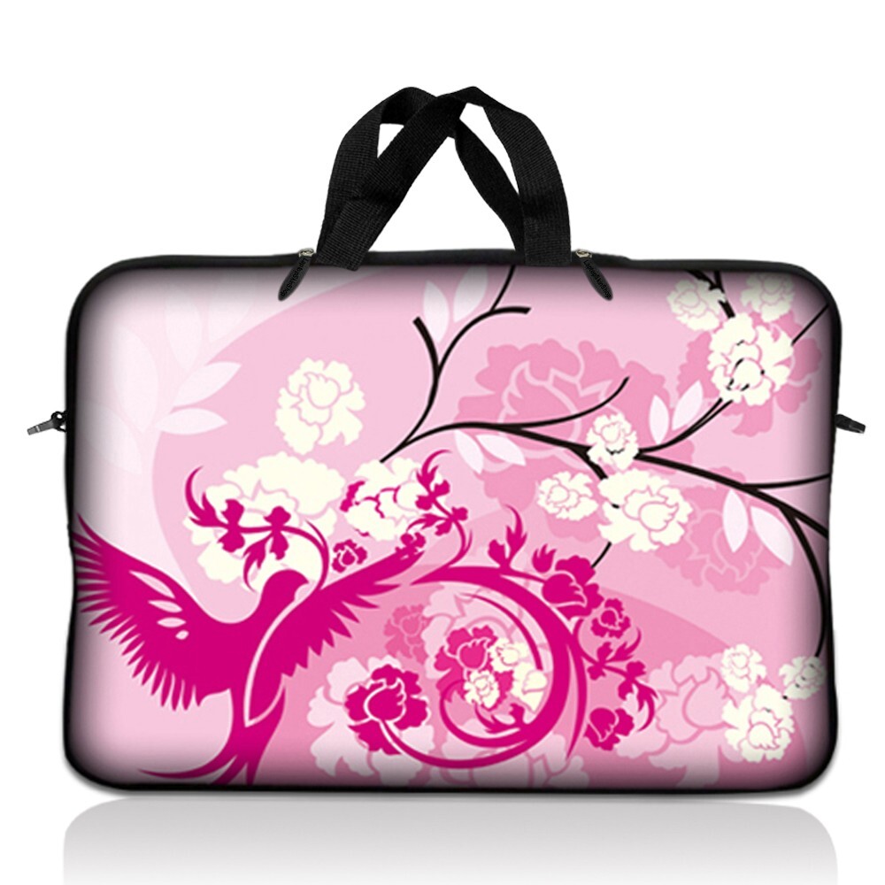 17.3” 17.4” Neoprene Laptop Notebook Sleeve Bag Case Pouch W Handle 16" 17" Bird