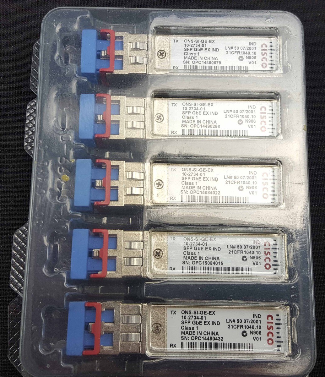 Cisco ONS-SI-GE-EX genuine optical transceiver module Lot of 5