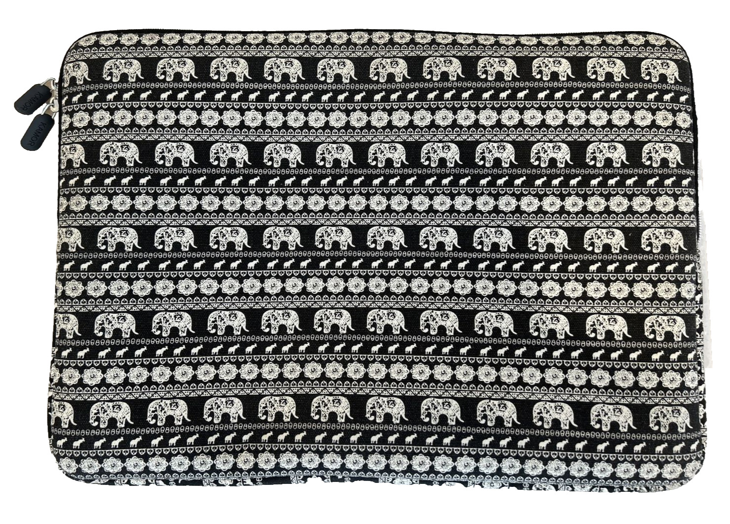 KAMOR Laptop Sleeve Case African Indian Elephant Giraffe Design Zipper 16x12”