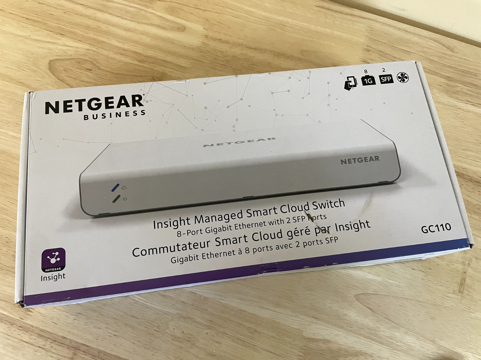 Netgear Insight Vizn GC110 8 port Lan + 2 x SFP Smart Cloud Managed Switch