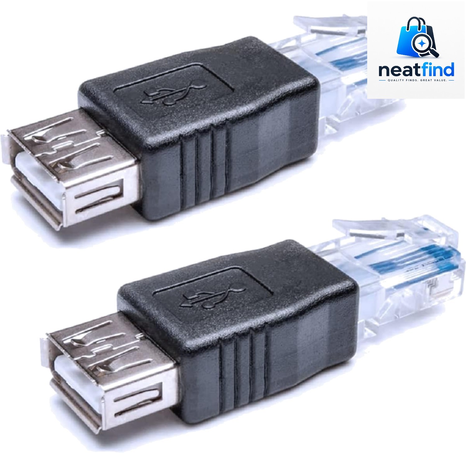 Ethernet to USB Adapter RJ45 2-Pack | Versatile LAN Converter for ADSL and Su...