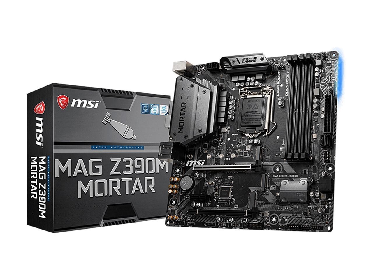 MSI MAG Z390M MORTAR LGA 1151(300 Series) Intel Z390 Micro ATX Intel Motherboard