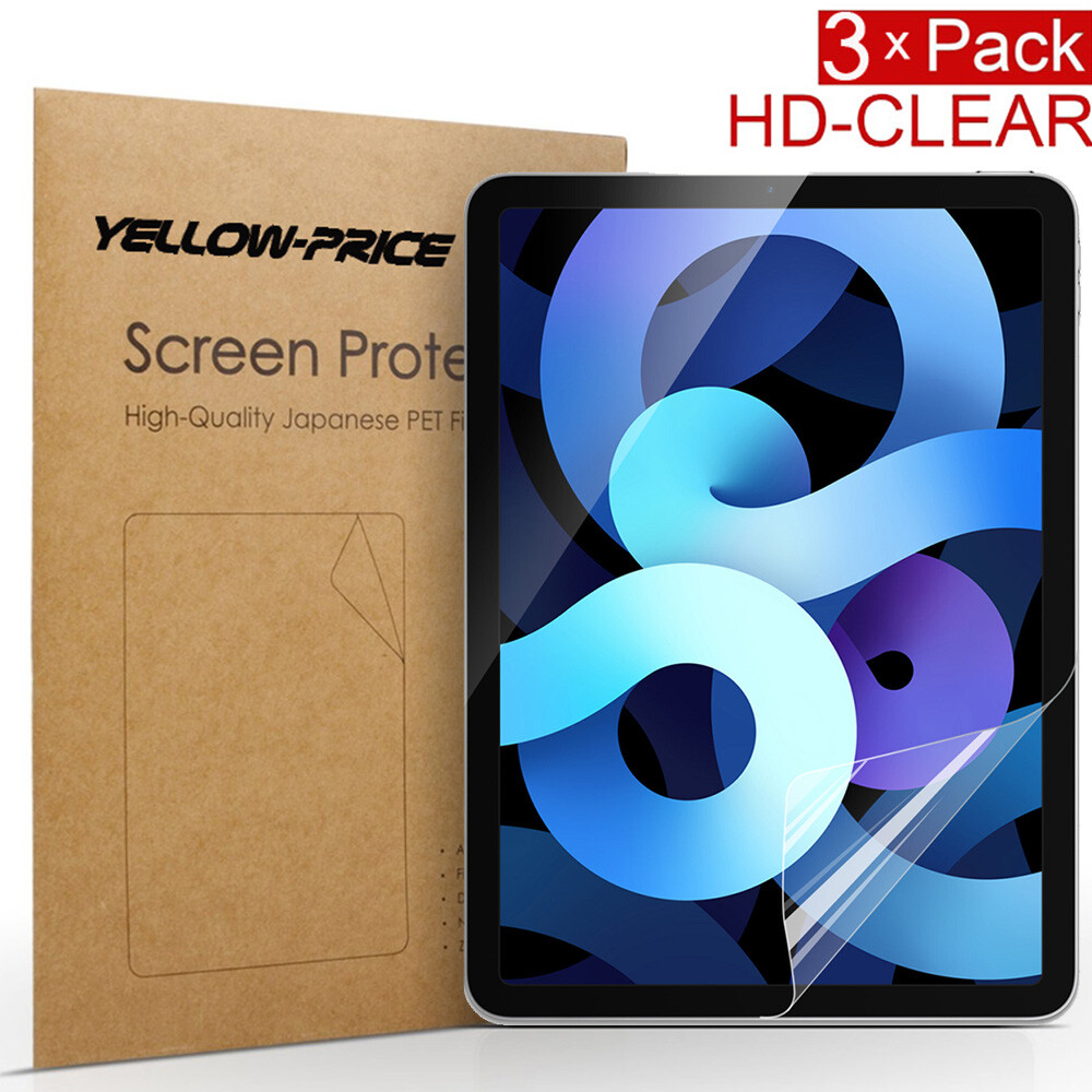 3X Crystal Clear (HD) LCD Screen Protector Saver Film For Apple iPad 7/8/9/12.9'