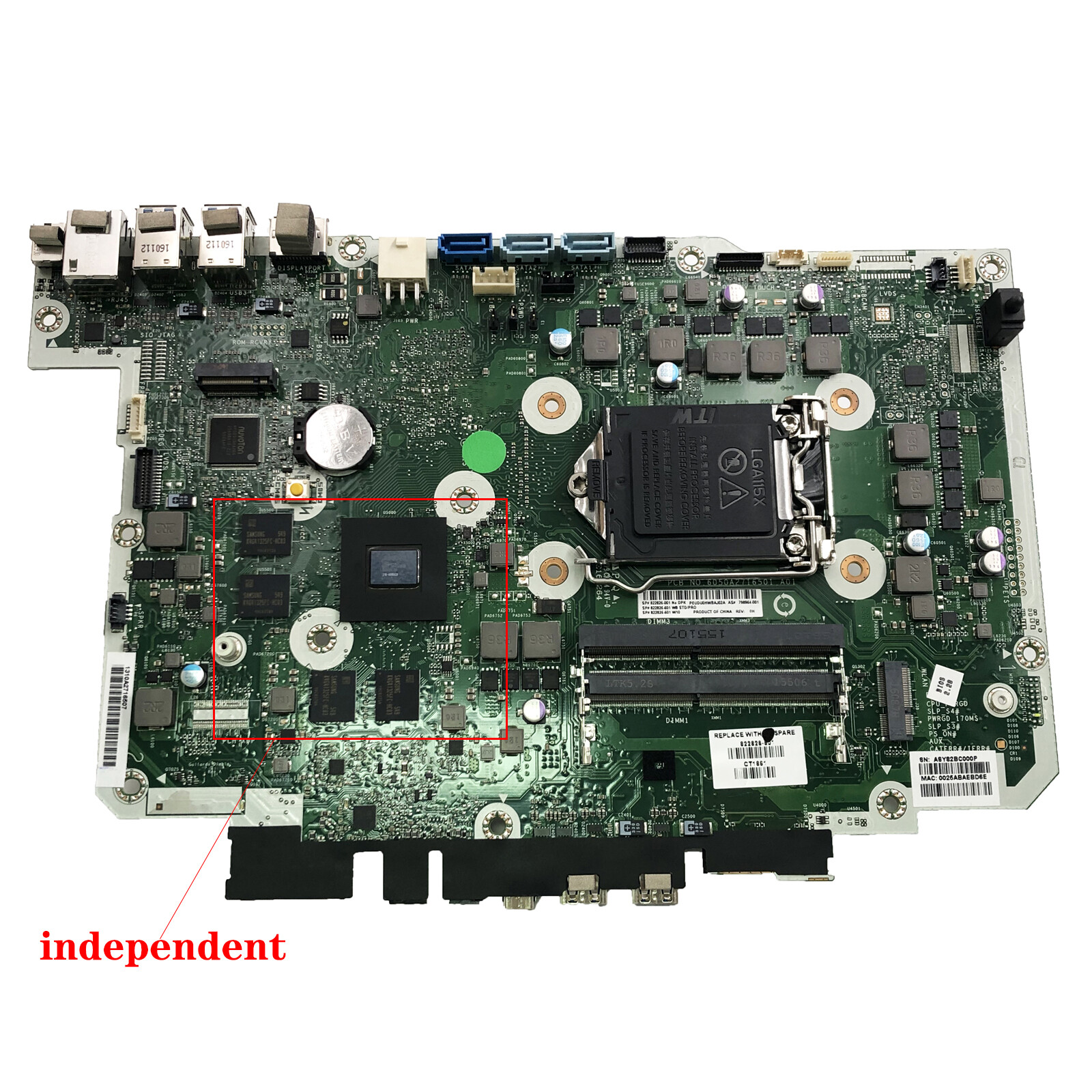 FOR HP 800 G2 AIO Motherboard Independent Integration 822826-001 100% Test Work