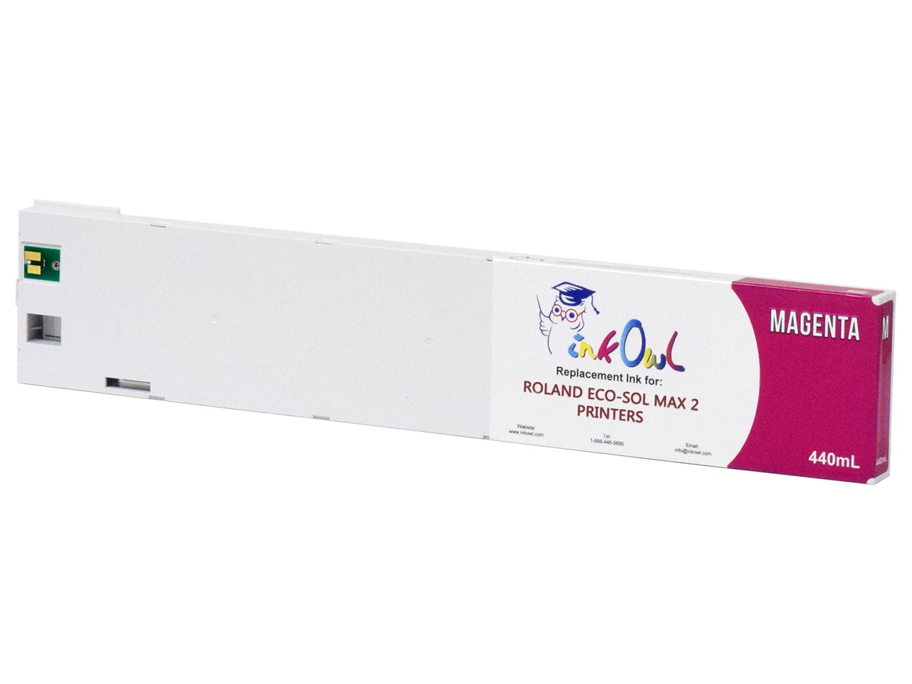 440ml InkOwl MAGENTA Compatible Cartridge for Roland ECO-SOL MAX 2 (ESL4-4MG)