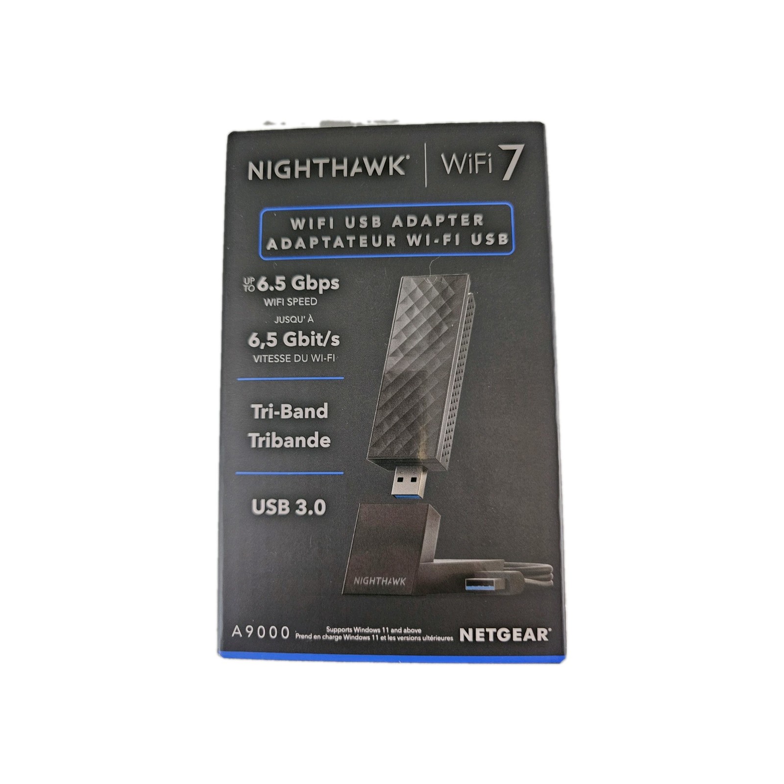 New NETGEAR Nighthawk WiFi 7 USB 3.0 Adapter (A9000) BE6500 Tri-Band Wireless