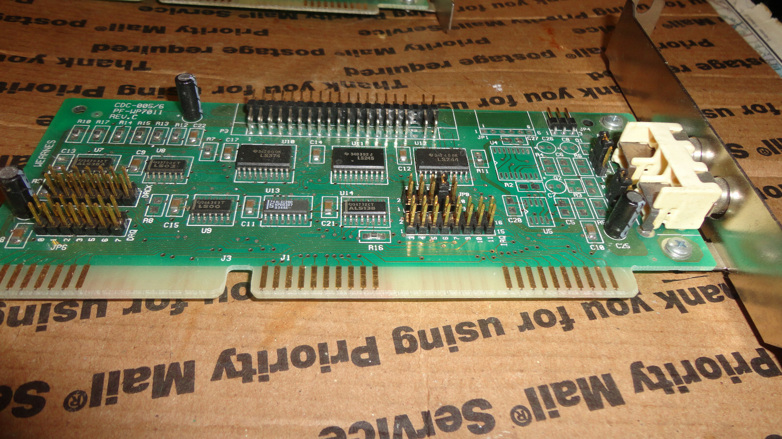 Mitsumi CD-ROM Drive 16Bit I/F Card pf-WP7011c  FCC ID:JUGCDC7011