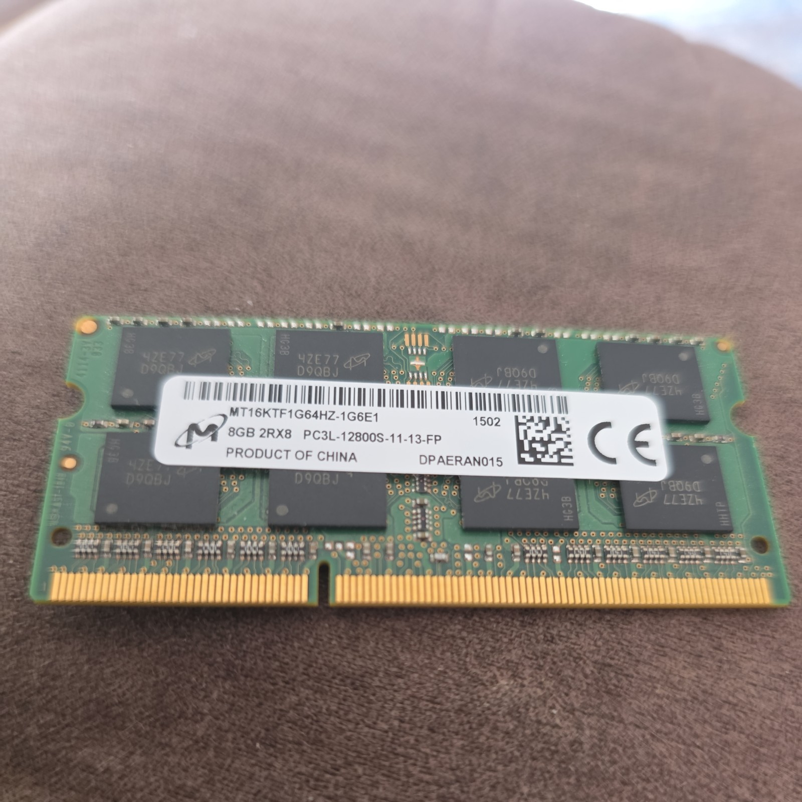 8GB PC3L-12800S DDR3-1600 SODIMM Laptop Memory RAM Micron MT16KTF1G64HZ-1G6E1