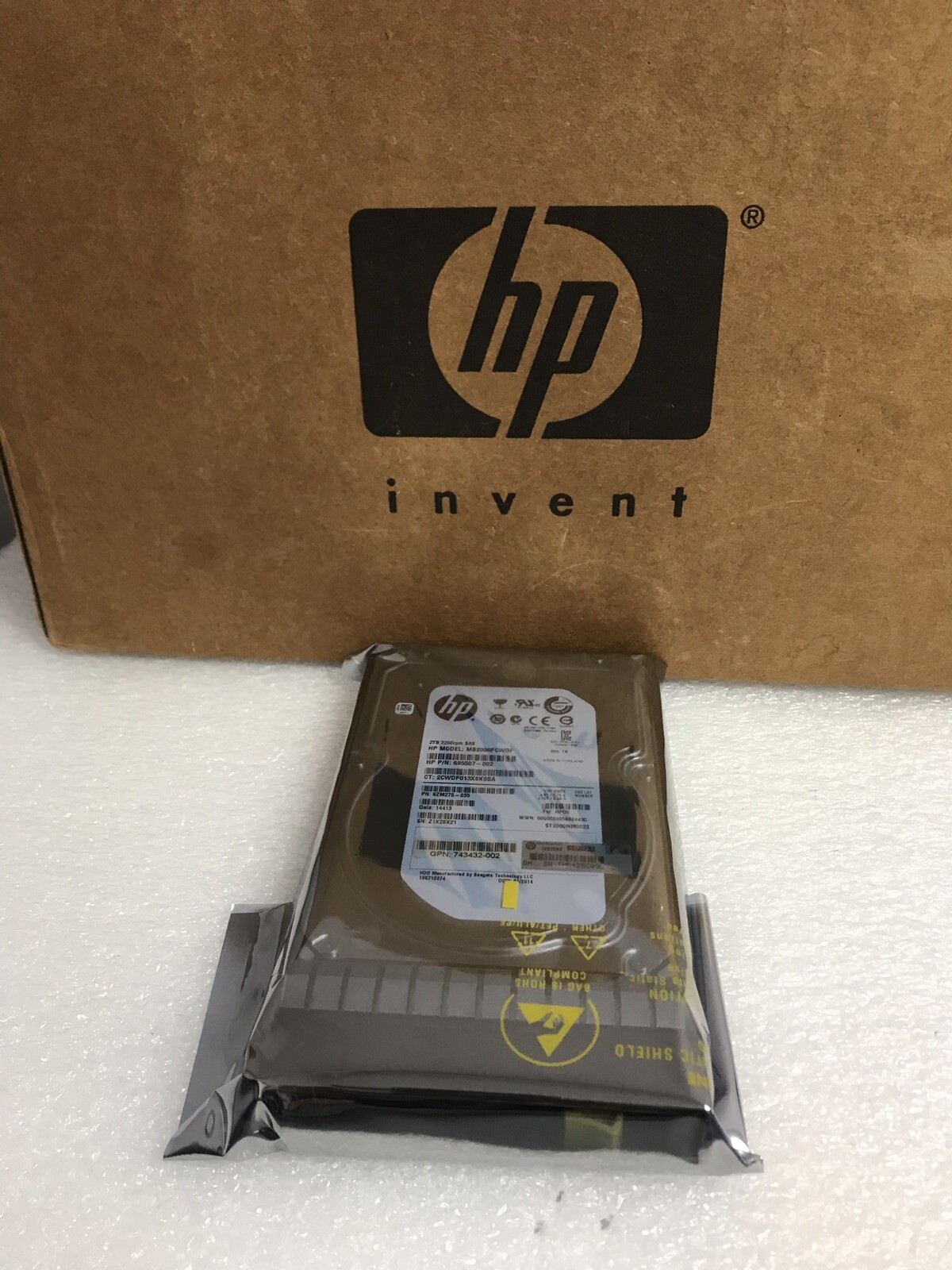 HP 743403-001 2TB 7.2K 6G 3.5" SAS DP MDL HARD DRIVE 743432-002 743403