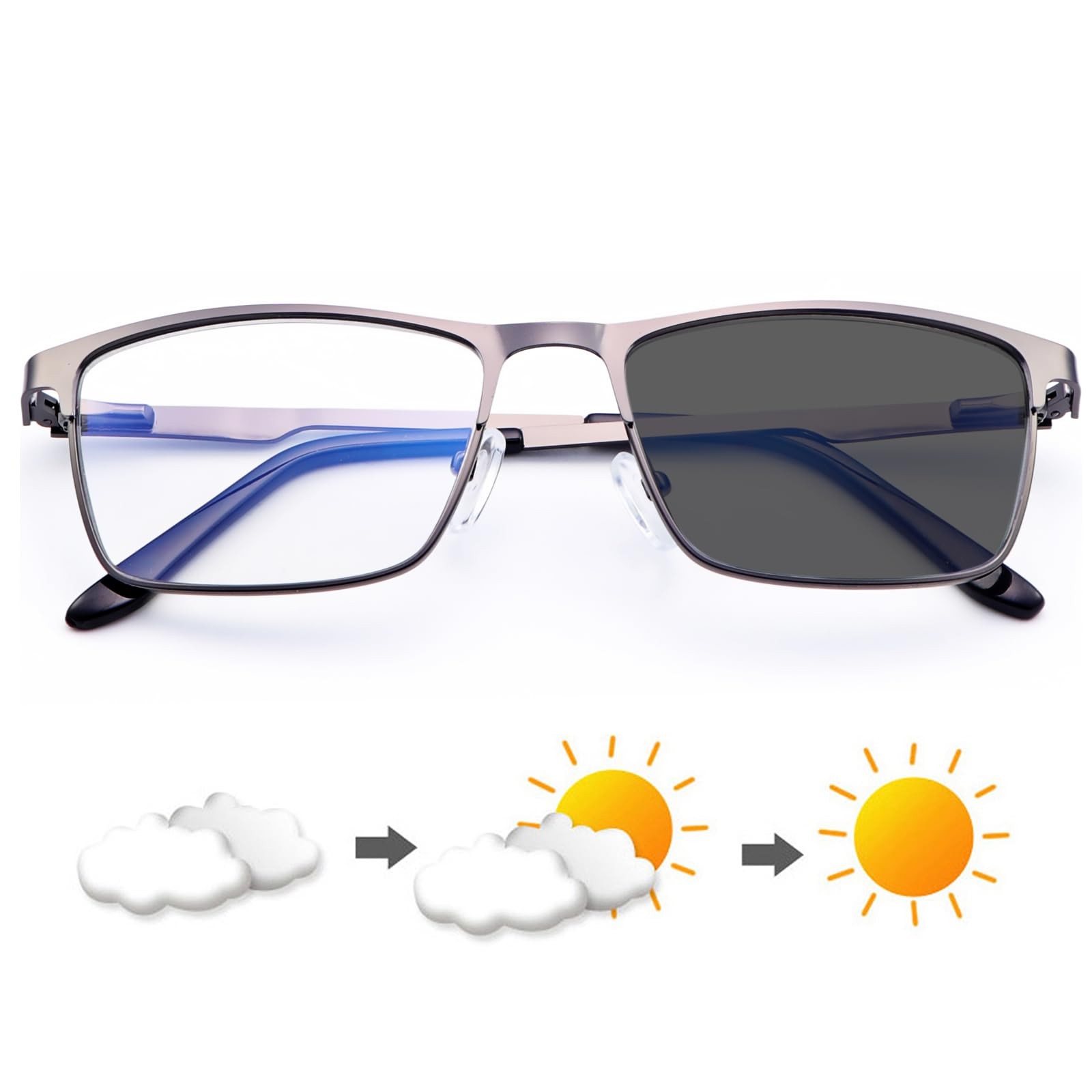 Mens Blue Light Glasses Men Computer Gaming BlueLight Blocking Glasses Metal ...