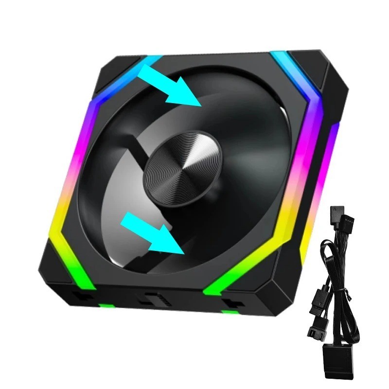 Jumpeak CS120 ARGB 120mm PC Fan Modular Interlock Cableless PWM Single 3-Pack
