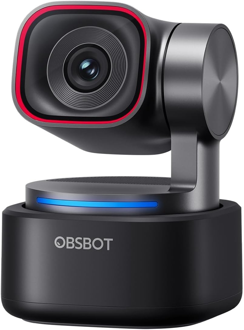 OBSBOT Tiny 2 4K AI Tracking PTZ Webcam Spatial Audio Gesture Control HDR