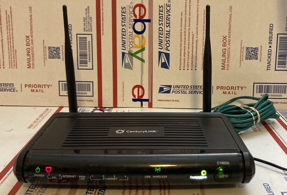 CenturyLink Actiontec C1900A 802.11n Router with Power Adapter and DSL Cable