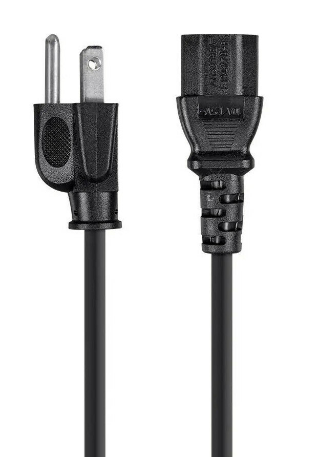6' POWER CORD cable 3 Prong AC Plug to IEC C13 AWG18 pc amp rack MONOPRICE 5279
