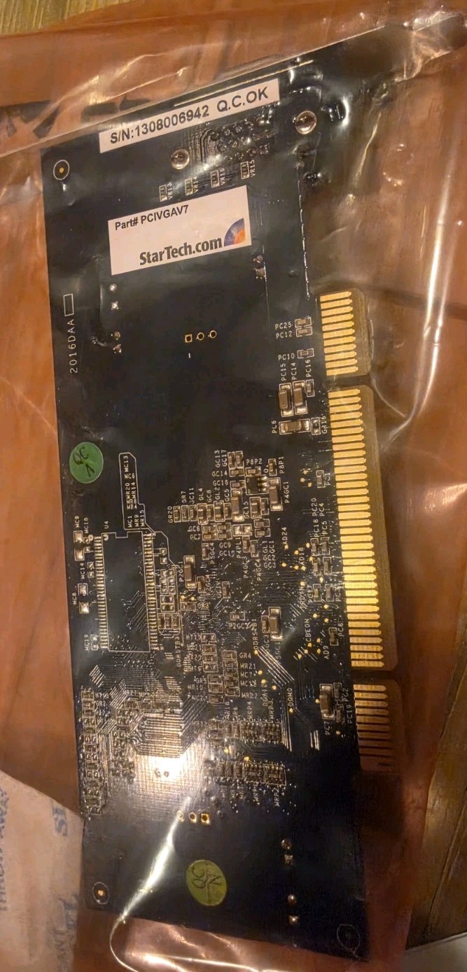 2-Startech PCIVGAV7 Graphics Card XGI Volari Z7 16 MB PCI VGA Video Adapter Card