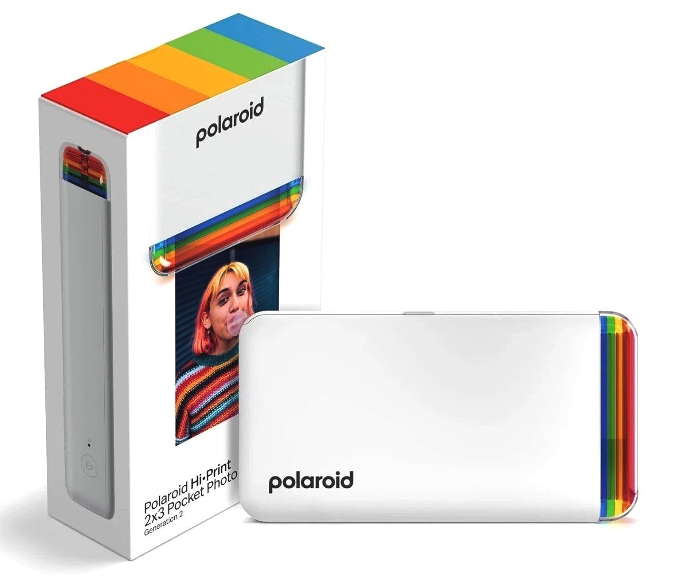DEAL Polaroid Hi-Print 2x3 Generation 2 Bluetooth Pocket Photo Printer (White)