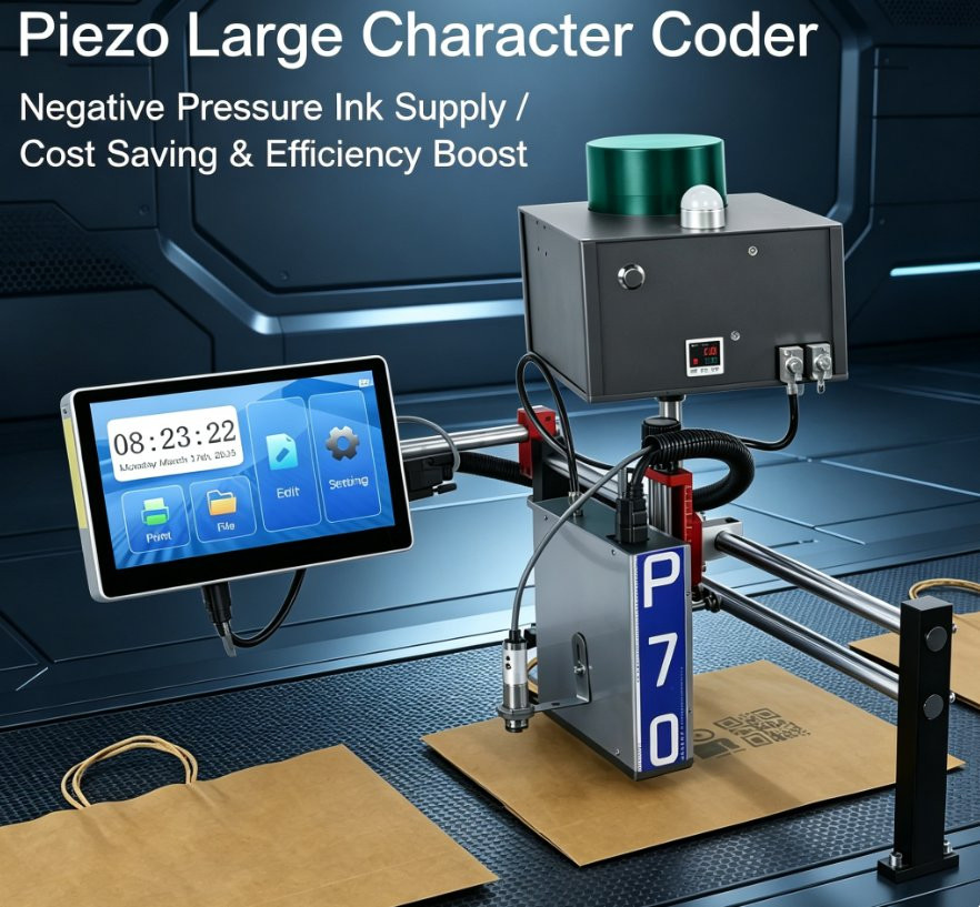 7cm Piezoelectric Automatic Inkjet Printer Large Character 71.8mm UV Coder