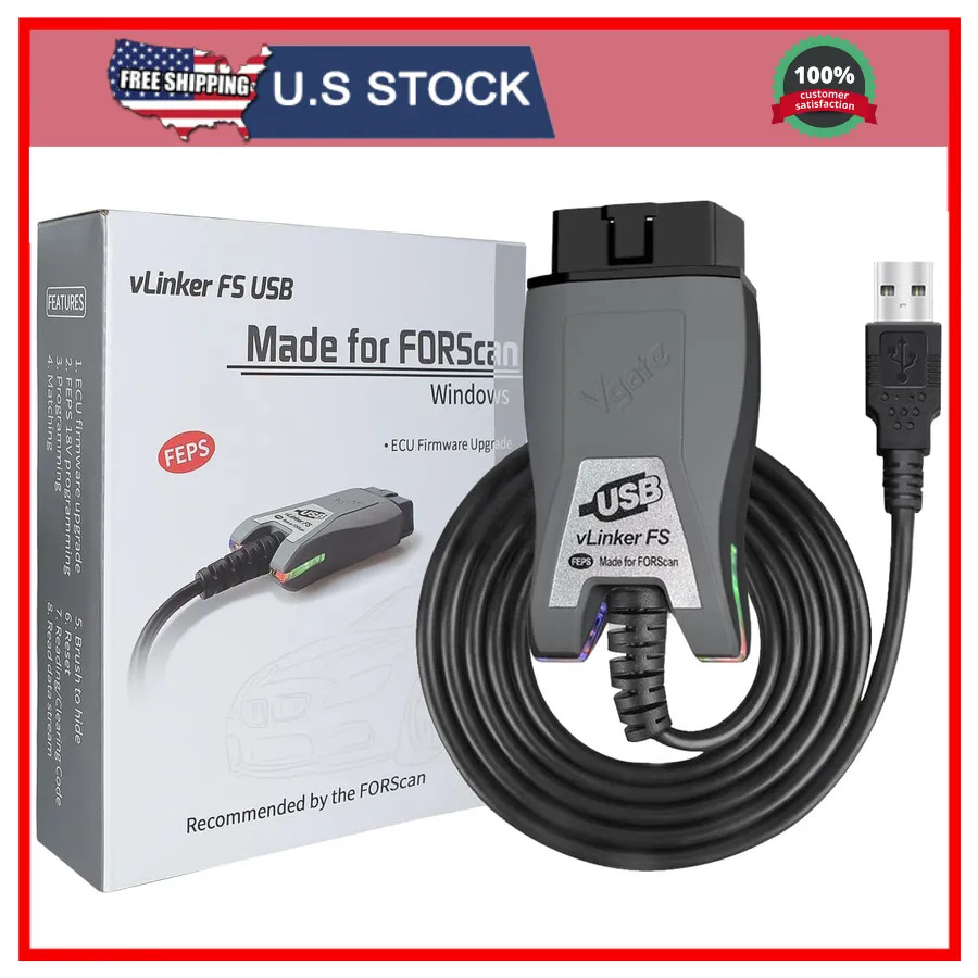 Vgate vLinker FS USB OBD2 Adapter for FORScan HS/MS-CAN Auto Switch Diagnostic