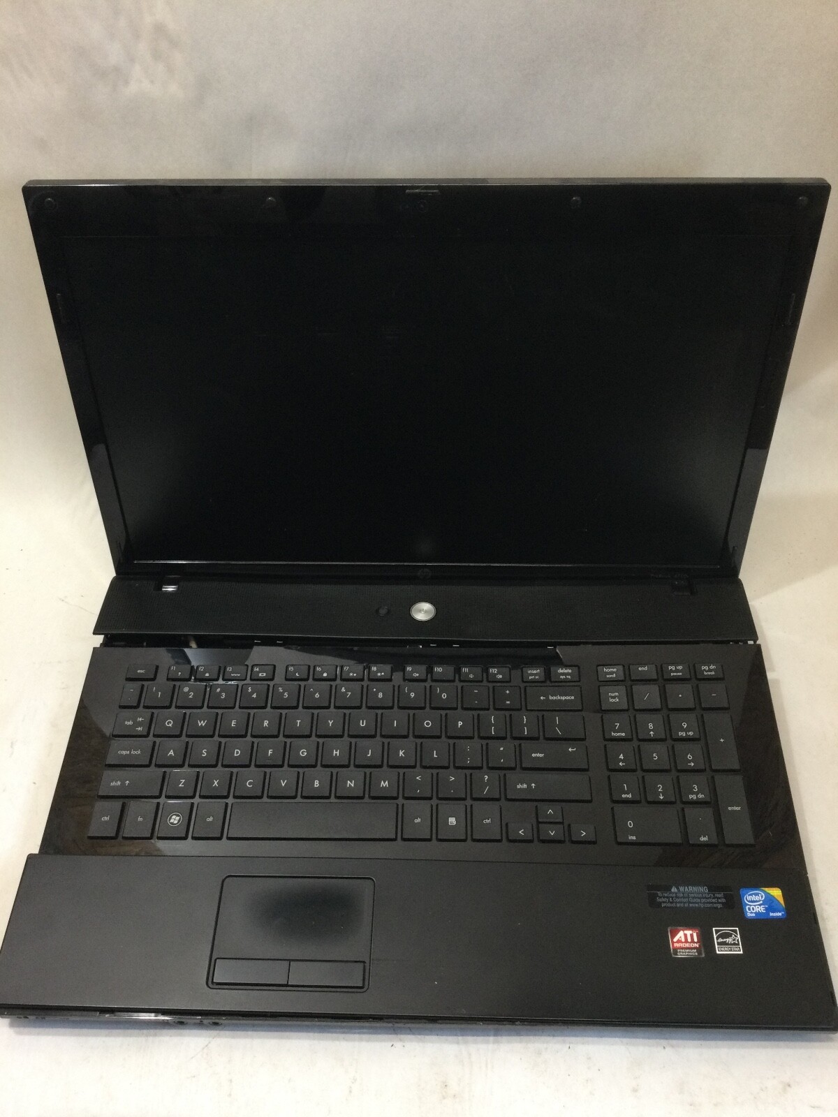 HP PROBOOK 4710S - FOR PARTS - INTEL CORE 2 DUO - NO RAM - READ DESCRIPTION - BB