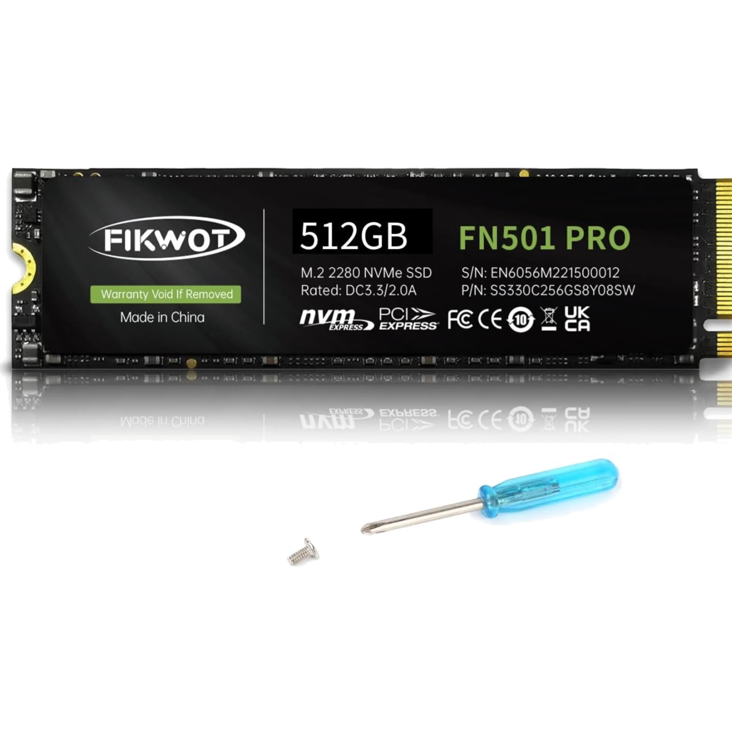 FN501 Pro 512GB NVMe SSD - M.2 2280 PCIe Gen3 x4 Internal Solid State Drive w...