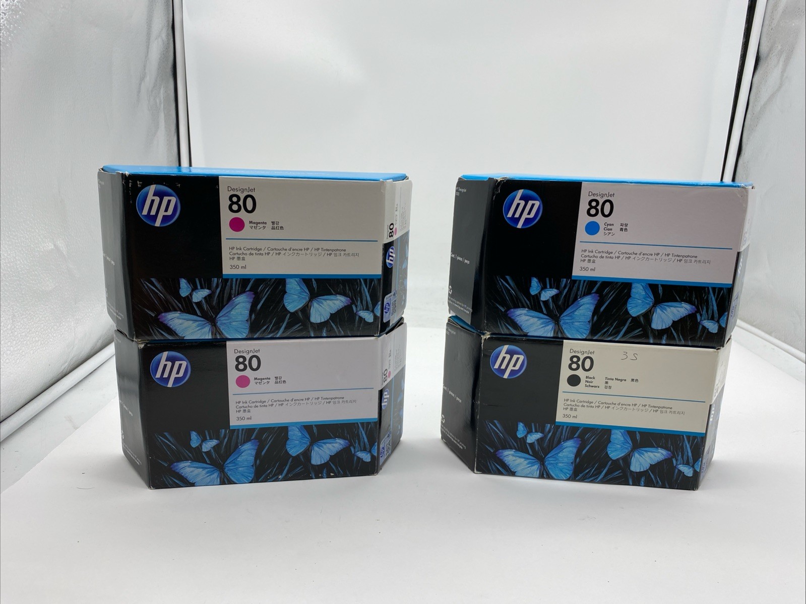 Set of 4 HP 80 Designjet Series 1000 CMMB Ink C4846A, C4871A, C4847A - EXPIRED