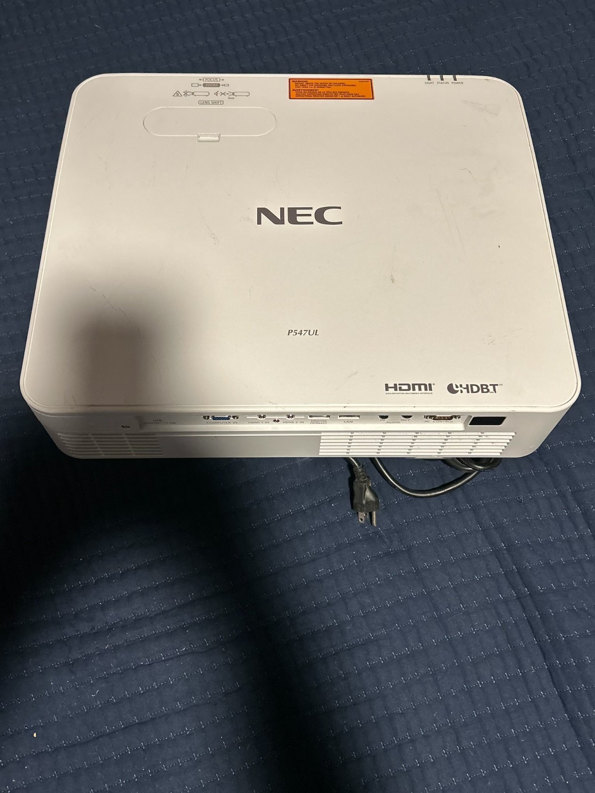 NEC NP-P547UL Laser Projector (5400 Lumens, WUXGA) – Mount Included