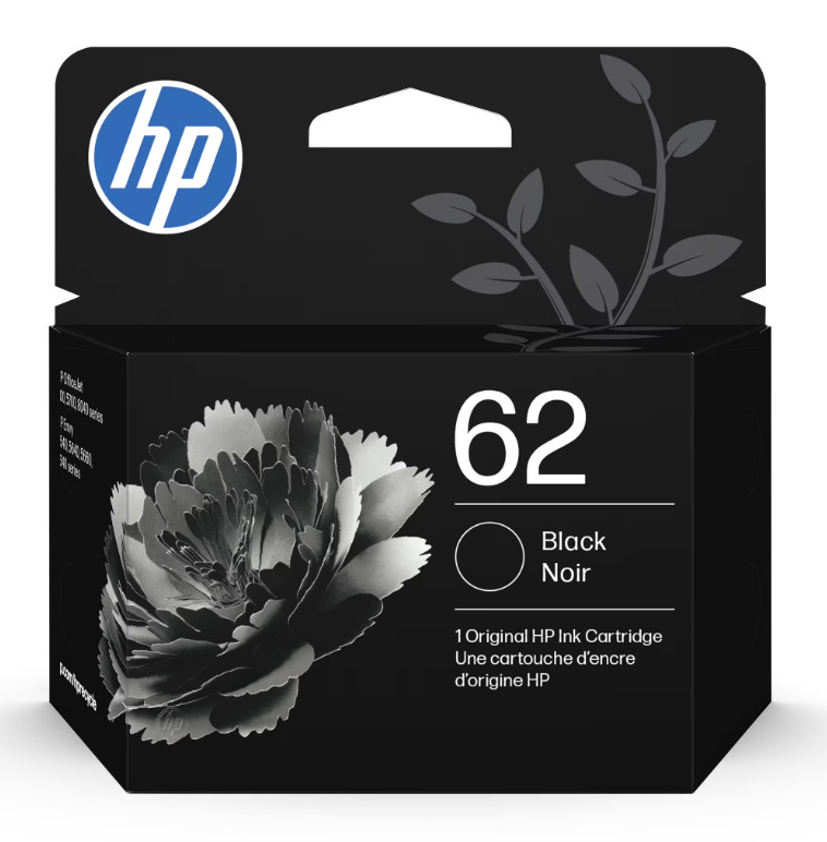 Genuine HP 62XL Black Ink Cartridge High Yield (C2P05AN) - EXP 2027