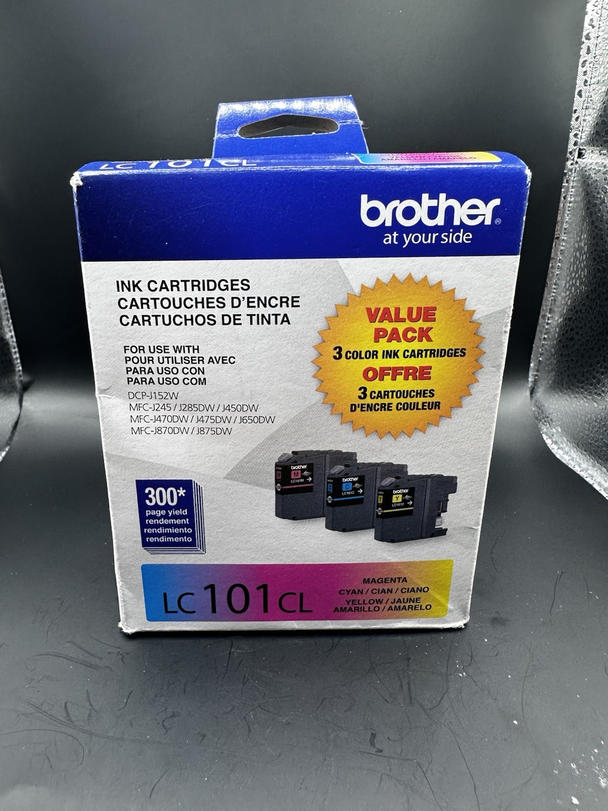 Brother LC101CL Ink Cartridges Magenta, Cyan, Yellow Exp. 2023/04 NEW OPEN BOX