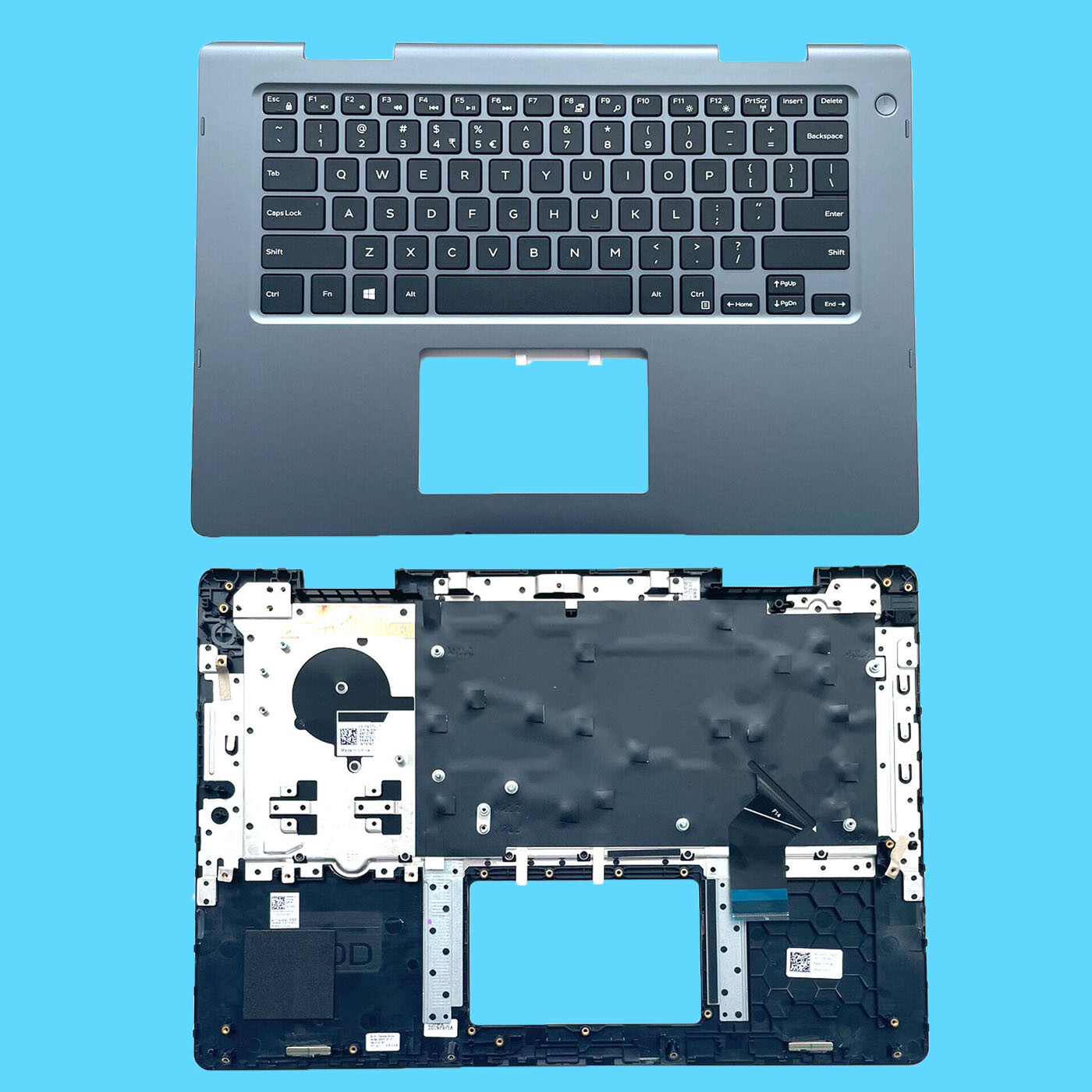 Palmrest Upper Case Keyboard For Dell Inspiron 14 5481 0XHYYJ XHYYJ