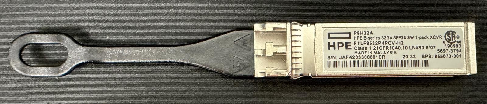 HPE B-series 32Gb SW SFP28 Optical Transceiver P9H32A 855073-001