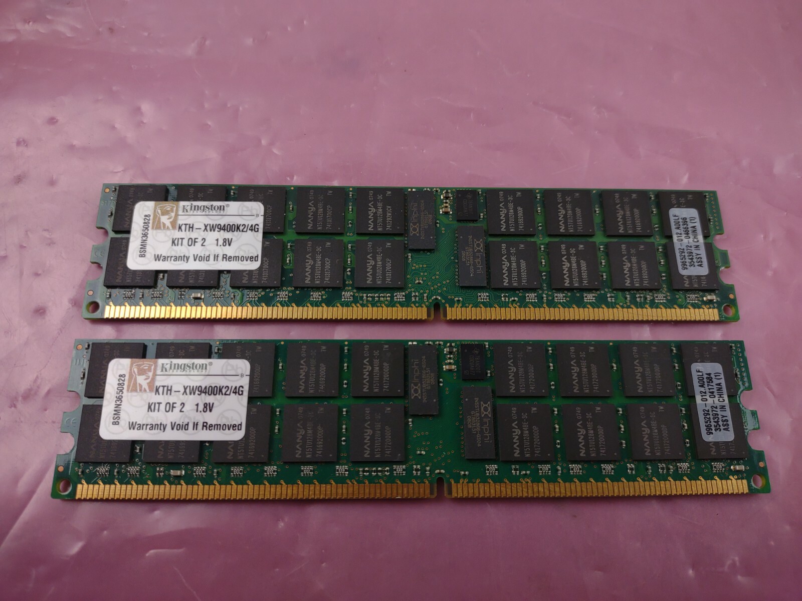 KINGSTON 8GB (2 X 4GB) DDR2 PC2-5300 SERVER MEMORY RAM KTH-XW9400K2/4G**VB(1)