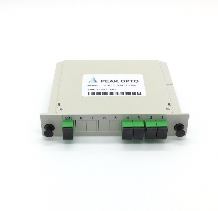 1X4 Blade optical splitter,PLC  carrier-class fiber optic splitter SC-APC