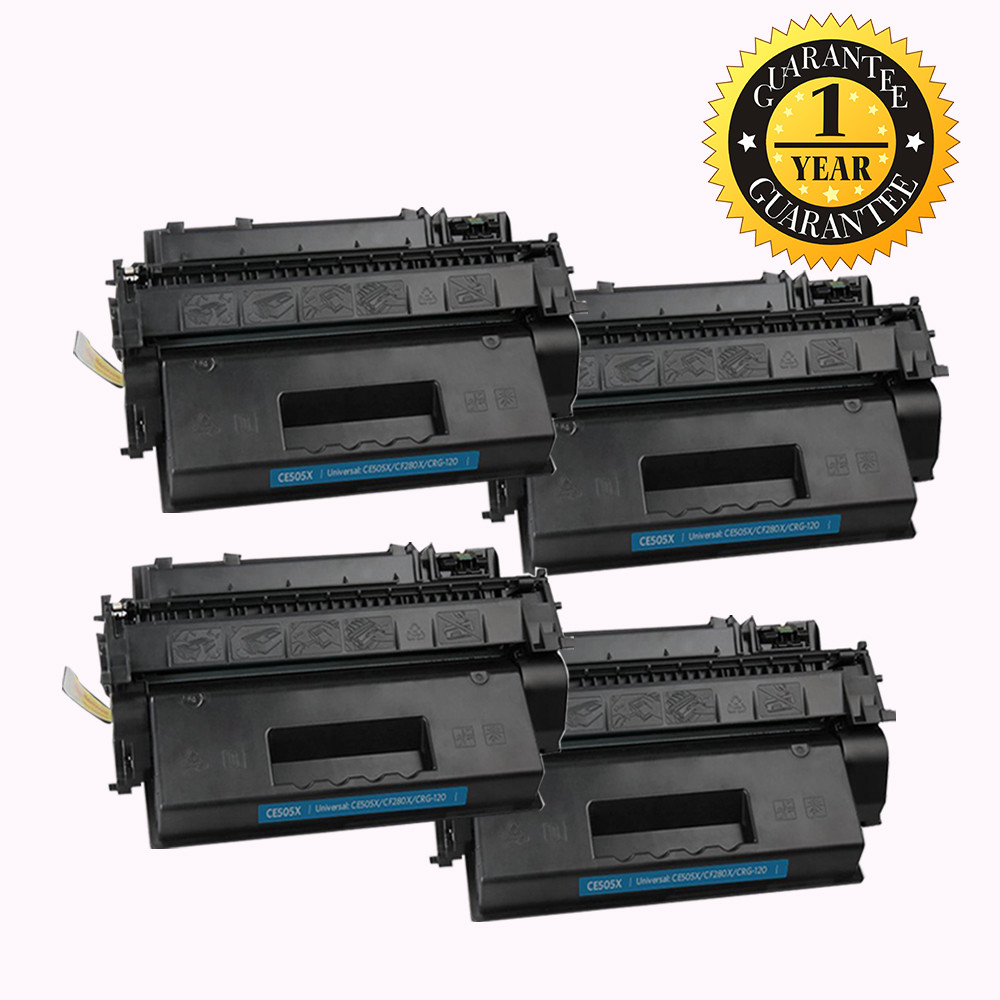 4PK CE505X 05X Toner Cartridge for HP LaserJet P2055d P2055dn P2055x
