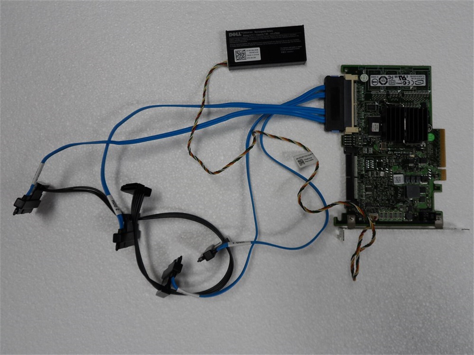 DELL POWEREDGE T310 SERVER PERC 6I PCI  RAID KIT BATTERY CABLES FOR CABLED HDD